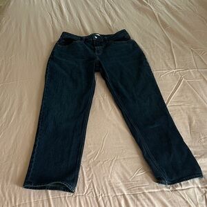 Abercrombie & Fitch Dark Blue Straight Leg Jeans Mid Rise